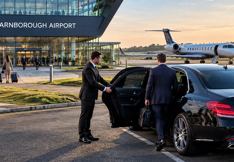 Development placeholder for chauffeur departure travel connected with Farnborough Airport