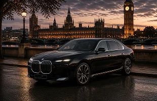 BMW i7 chauffeur vehicle for Gatwick Airport transfers