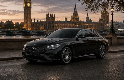 Mercedes-Benz E-Class chauffeur vehicle for Gatwick Airport transfers