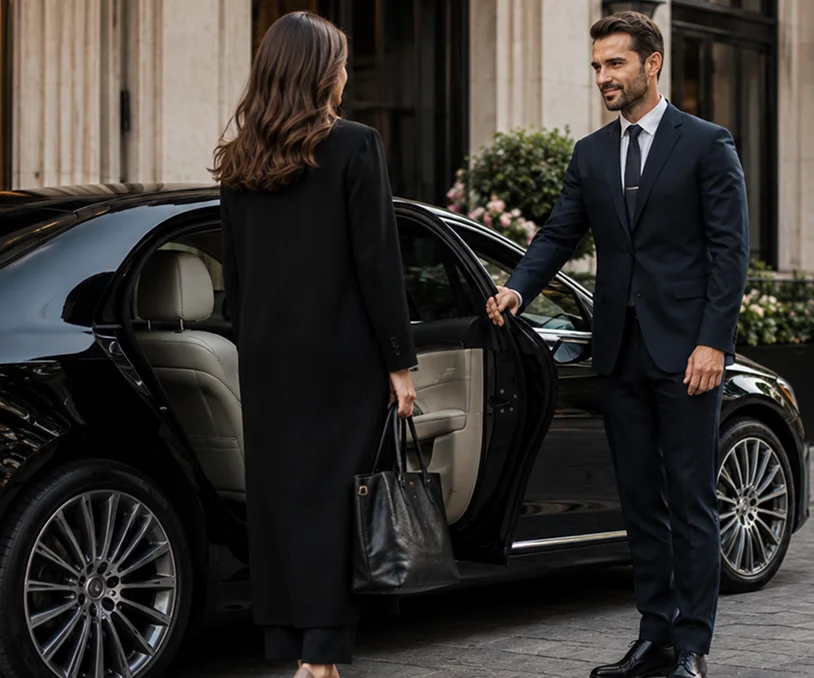 Executive chauffeur vehicle on a long-distance UK journey