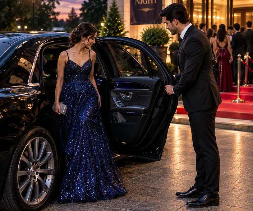 Premium chauffeur vehicle for prom night